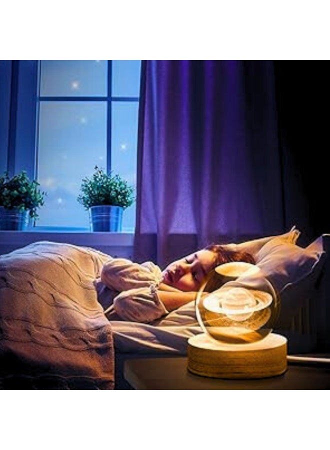 3D Galaxy Crystal Ball with LED Stand – 60mm Glass Space Sphere Night Light - Image 5